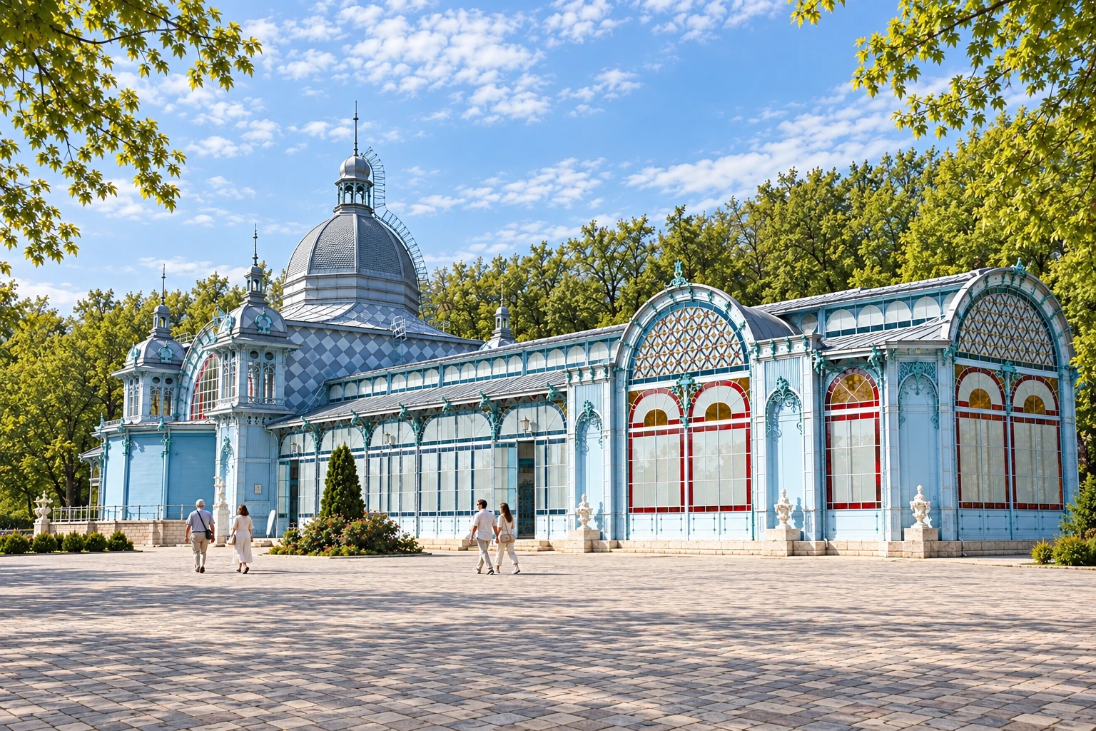 Пушкинская галерея в Курортном парке Железноводска
